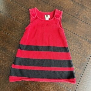 Tea Collection Red and Black Sweater Jumper Dress Size 2